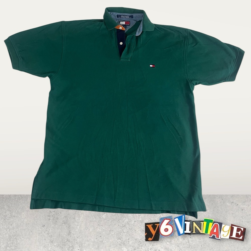 (❌SOLD ON DEPOP)Small Green Tommy Hilfiger polo shirt polo Tee